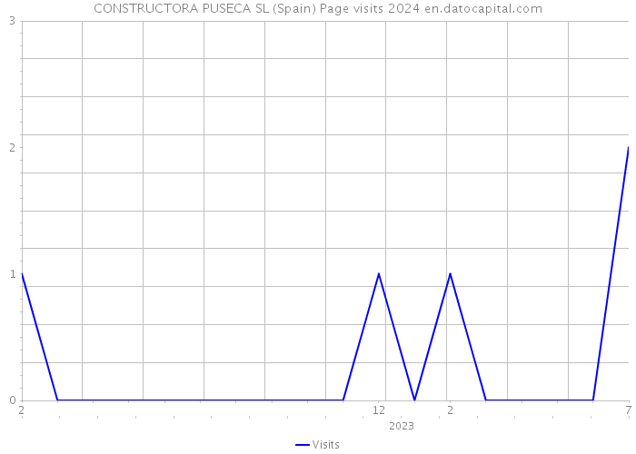 CONSTRUCTORA PUSECA SL (Spain) Page visits 2024 