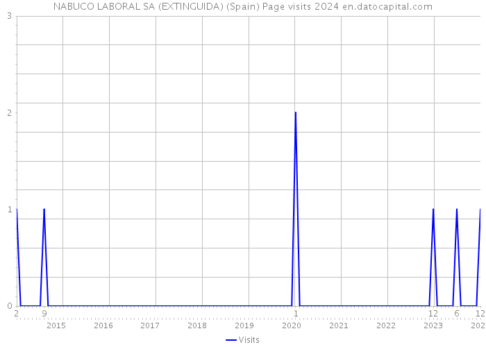 NABUCO LABORAL SA (EXTINGUIDA) (Spain) Page visits 2024 