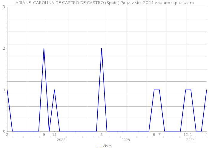 ARIANE-CAROLINA DE CASTRO DE CASTRO (Spain) Page visits 2024 