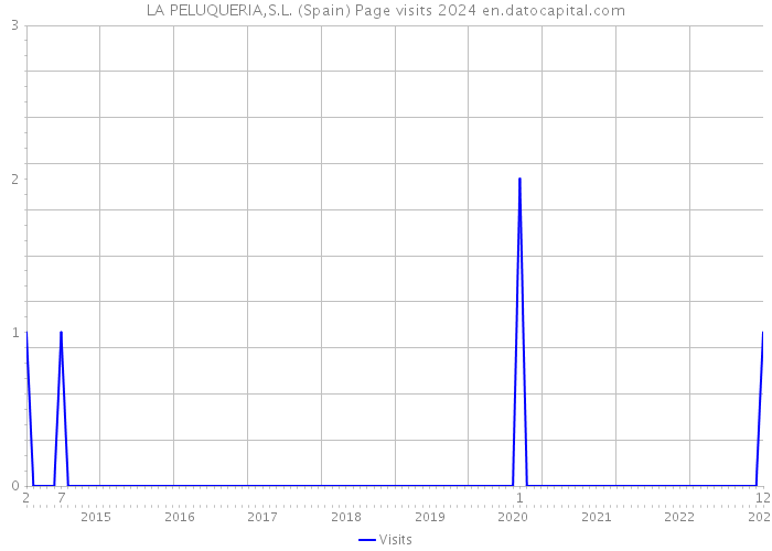 LA PELUQUERIA,S.L. (Spain) Page visits 2024 