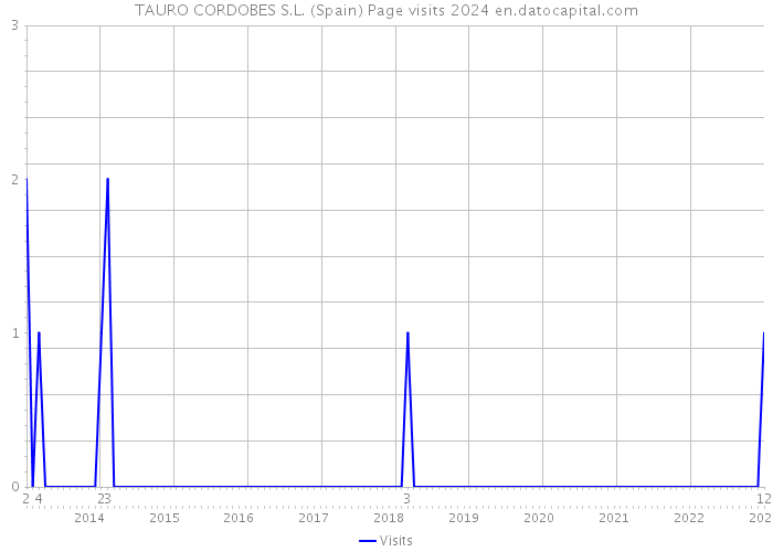 TAURO CORDOBES S.L. (Spain) Page visits 2024 