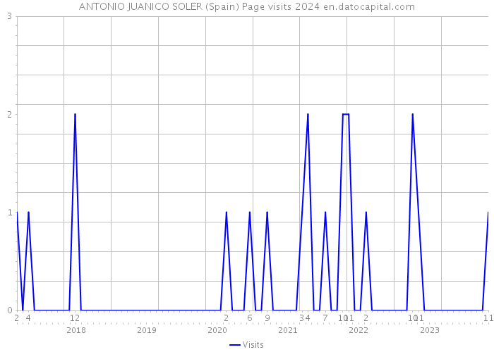 ANTONIO JUANICO SOLER (Spain) Page visits 2024 