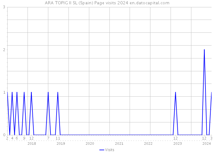 ARA TOPIG II SL (Spain) Page visits 2024 