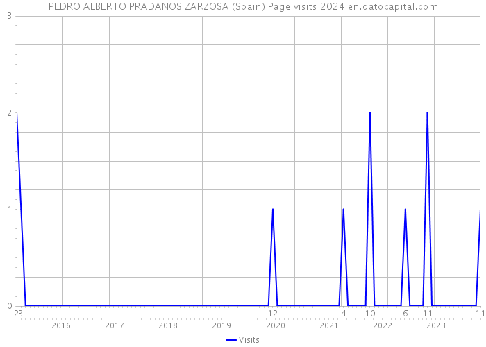 PEDRO ALBERTO PRADANOS ZARZOSA (Spain) Page visits 2024 