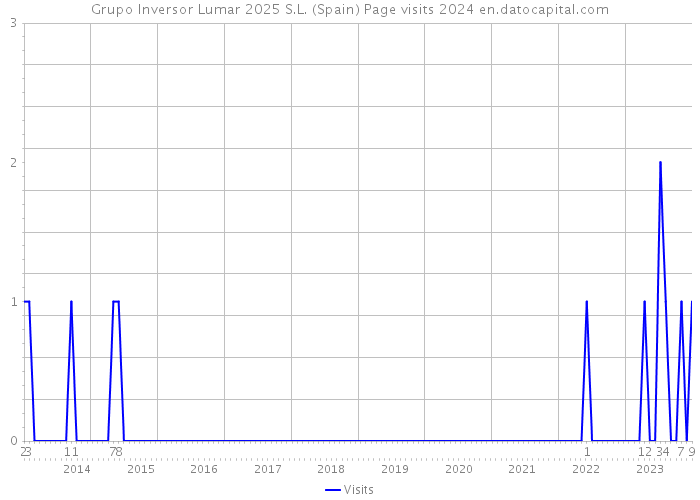 Grupo Inversor Lumar 2025 S.L. (Spain) Page visits 2024 