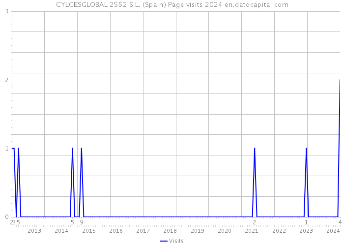CYLGESGLOBAL 2552 S.L. (Spain) Page visits 2024 
