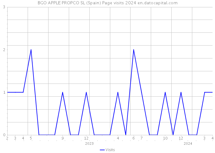 BGO APPLE PROPCO SL (Spain) Page visits 2024 