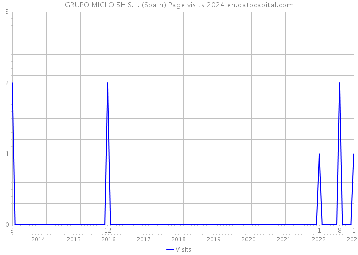 GRUPO MIGLO 5H S.L. (Spain) Page visits 2024 