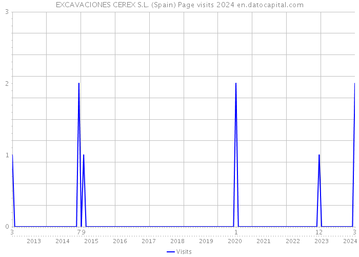 EXCAVACIONES CEREX S.L. (Spain) Page visits 2024 