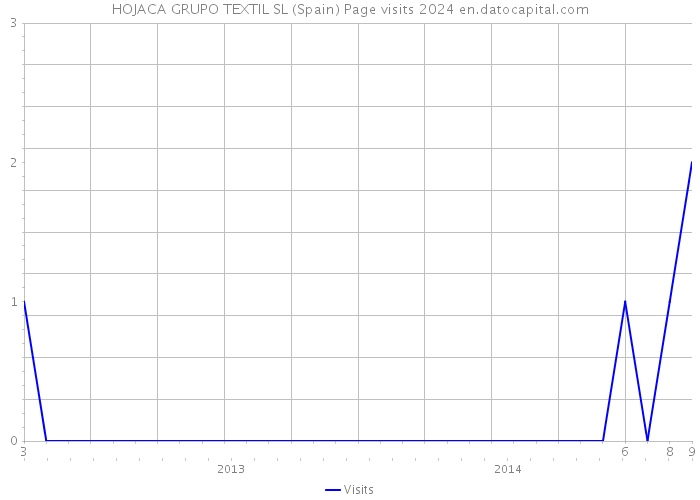 HOJACA GRUPO TEXTIL SL (Spain) Page visits 2024 