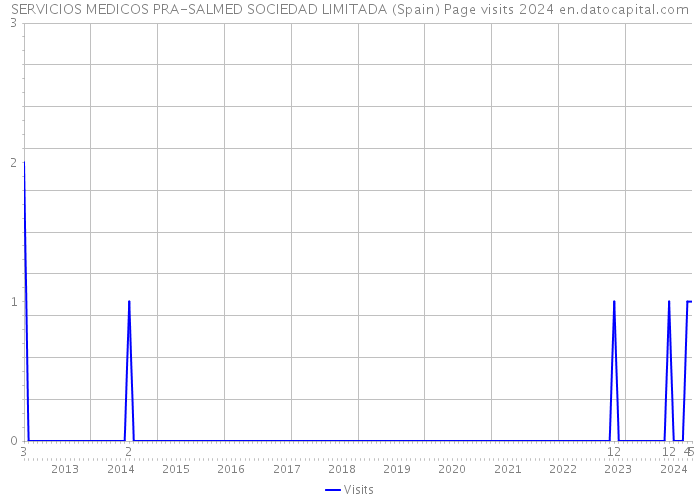 SERVICIOS MEDICOS PRA-SALMED SOCIEDAD LIMITADA (Spain) Page visits 2024 