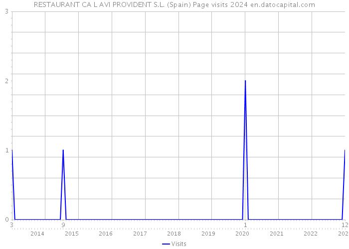 RESTAURANT CA L AVI PROVIDENT S.L. (Spain) Page visits 2024 