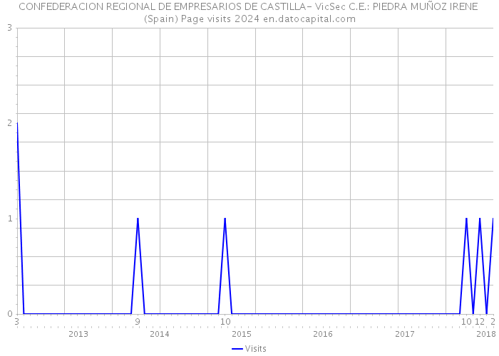 CONFEDERACION REGIONAL DE EMPRESARIOS DE CASTILLA- VicSec C.E.: PIEDRA MUÑOZ IRENE (Spain) Page visits 2024 