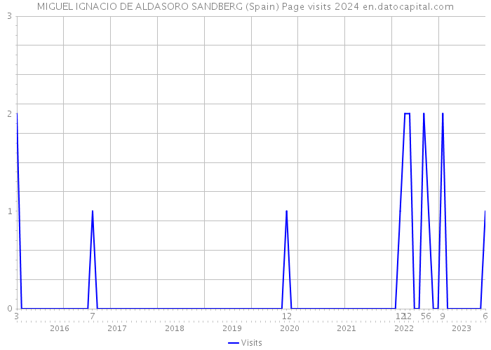 MIGUEL IGNACIO DE ALDASORO SANDBERG (Spain) Page visits 2024 