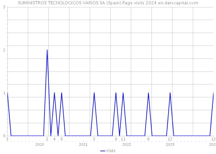 SUMINISTROS TECNOLOGICOS VARIOS SA (Spain) Page visits 2024 