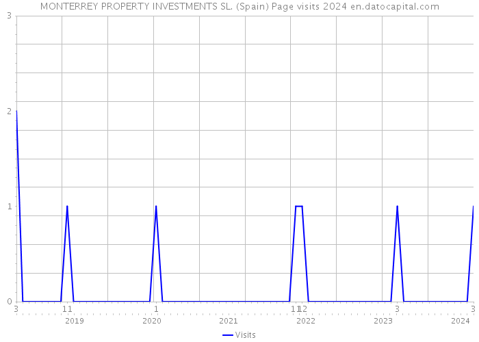 MONTERREY PROPERTY INVESTMENTS SL. (Spain) Page visits 2024 