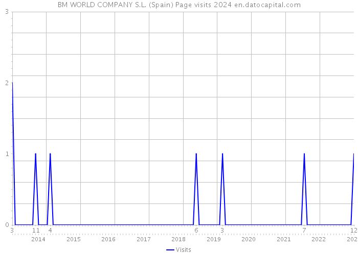 BM WORLD COMPANY S.L. (Spain) Page visits 2024 