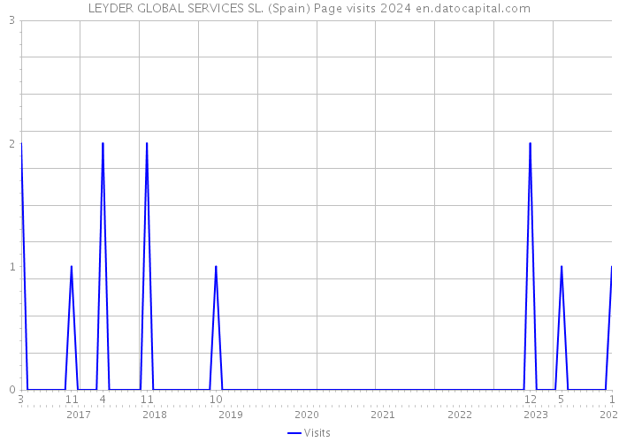 LEYDER GLOBAL SERVICES SL. (Spain) Page visits 2024 