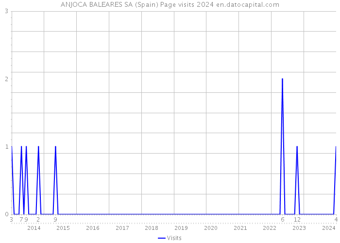 ANJOCA BALEARES SA (Spain) Page visits 2024 