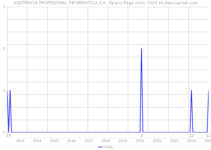 ASISTENCIA PROFESIONAL INFORMATICA S.A. (Spain) Page visits 2024 