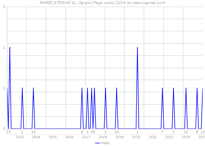 PAMECATRANS SL. (Spain) Page visits 2024 
