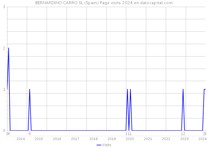 BERNARDINO CARRO SL (Spain) Page visits 2024 