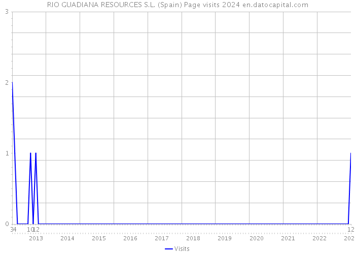RIO GUADIANA RESOURCES S.L. (Spain) Page visits 2024 