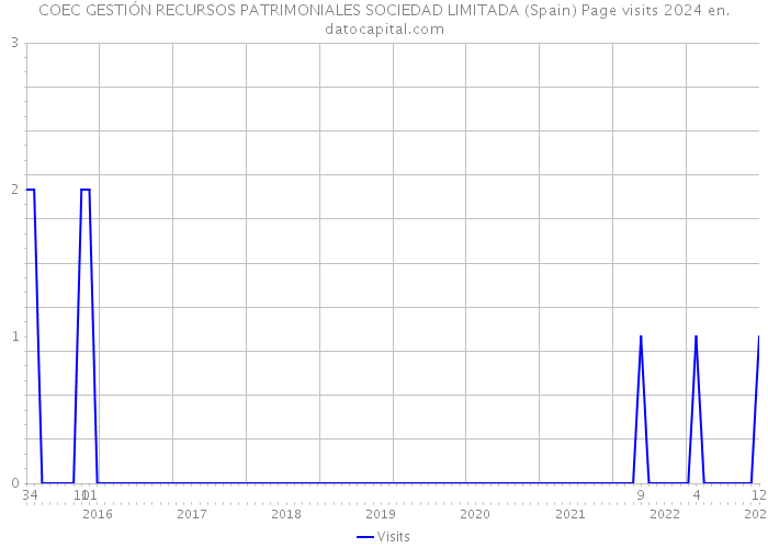 COEC GESTIÓN RECURSOS PATRIMONIALES SOCIEDAD LIMITADA (Spain) Page visits 2024 