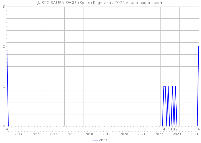JUSTO SAURA SEGUI (Spain) Page visits 2024 