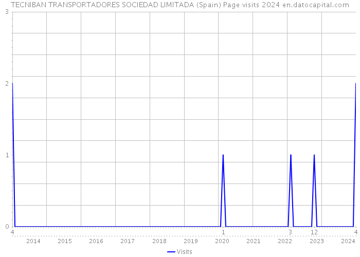 TECNIBAN TRANSPORTADORES SOCIEDAD LIMITADA (Spain) Page visits 2024 