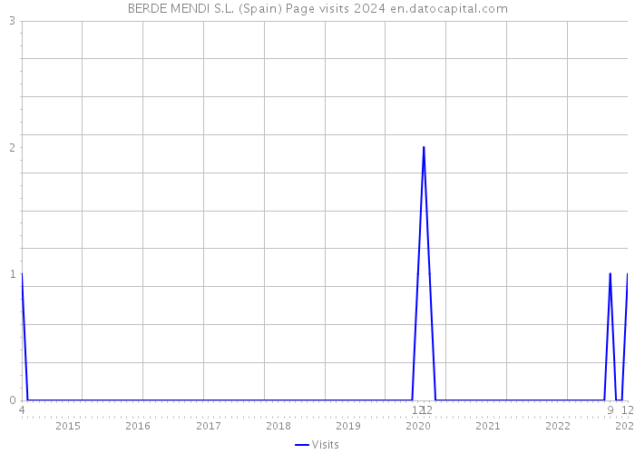 BERDE MENDI S.L. (Spain) Page visits 2024 