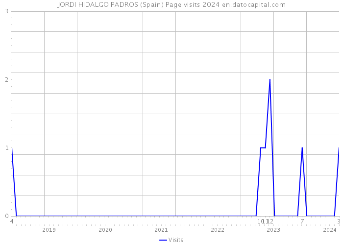 JORDI HIDALGO PADROS (Spain) Page visits 2024 