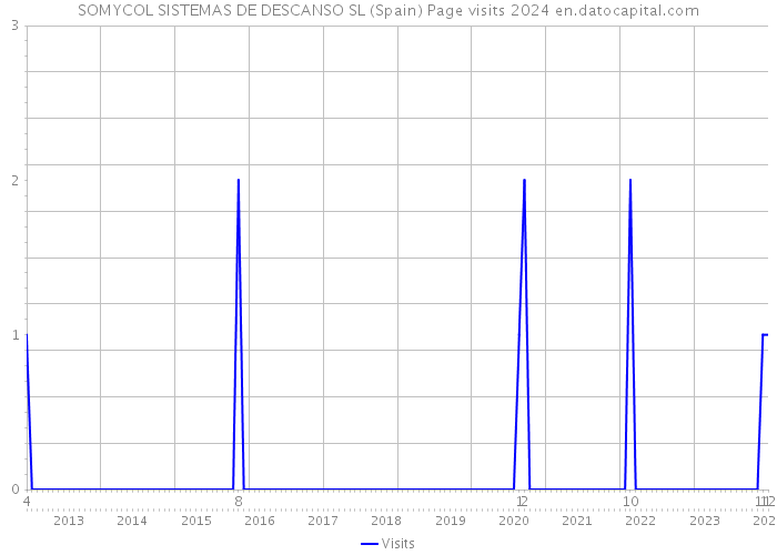 SOMYCOL SISTEMAS DE DESCANSO SL (Spain) Page visits 2024 