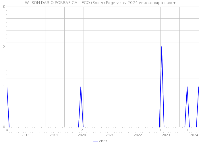 WILSON DARIO PORRAS GALLEGO (Spain) Page visits 2024 