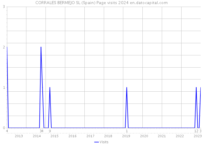 CORRALES BERMEJO SL (Spain) Page visits 2024 