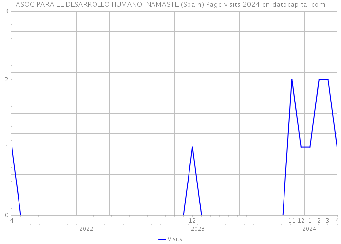 ASOC PARA EL DESARROLLO HUMANO NAMASTE (Spain) Page visits 2024 