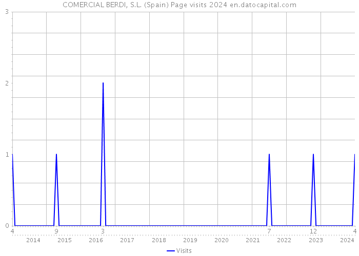 COMERCIAL BERDI, S.L. (Spain) Page visits 2024 