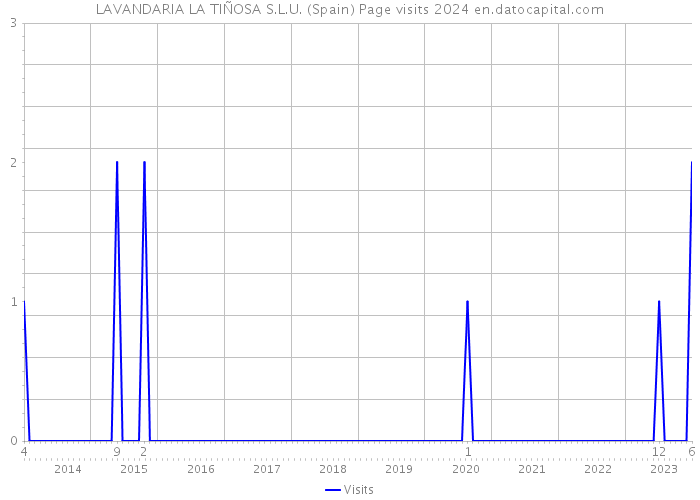 LAVANDARIA LA TIÑOSA S.L.U. (Spain) Page visits 2024 