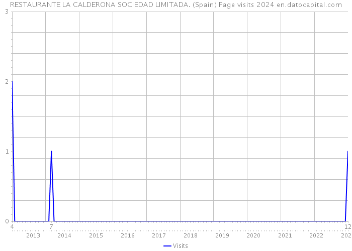 RESTAURANTE LA CALDERONA SOCIEDAD LIMITADA. (Spain) Page visits 2024 