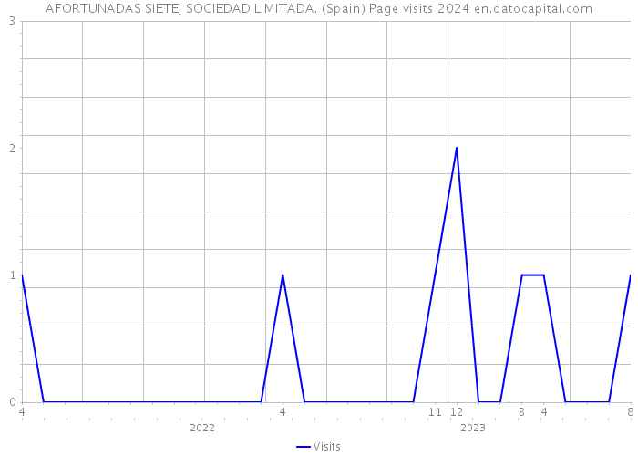 AFORTUNADAS SIETE, SOCIEDAD LIMITADA. (Spain) Page visits 2024 