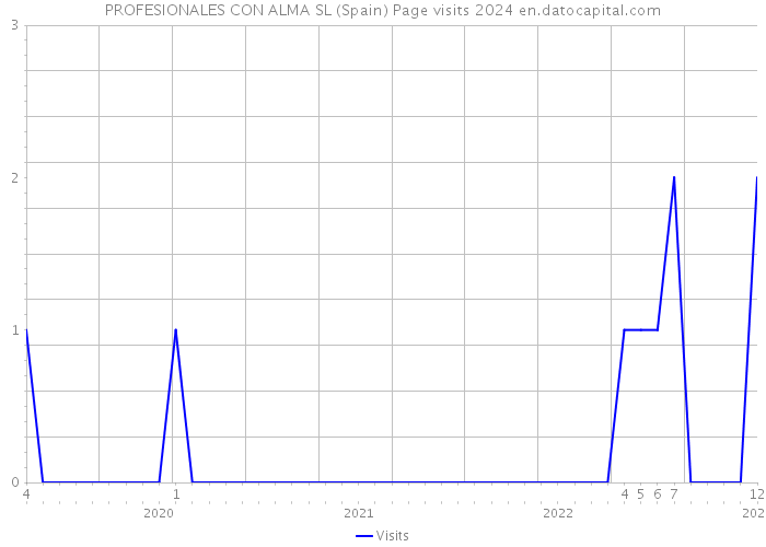PROFESIONALES CON ALMA SL (Spain) Page visits 2024 