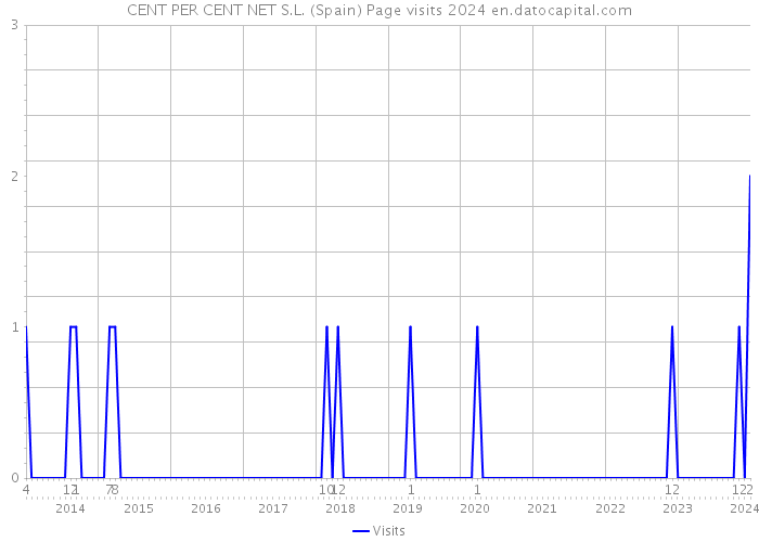 CENT PER CENT NET S.L. (Spain) Page visits 2024 