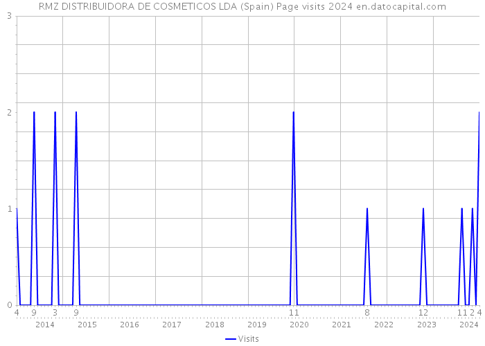 RMZ DISTRIBUIDORA DE COSMETICOS LDA (Spain) Page visits 2024 