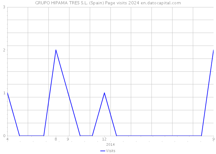 GRUPO HIPAMA TRES S.L. (Spain) Page visits 2024 