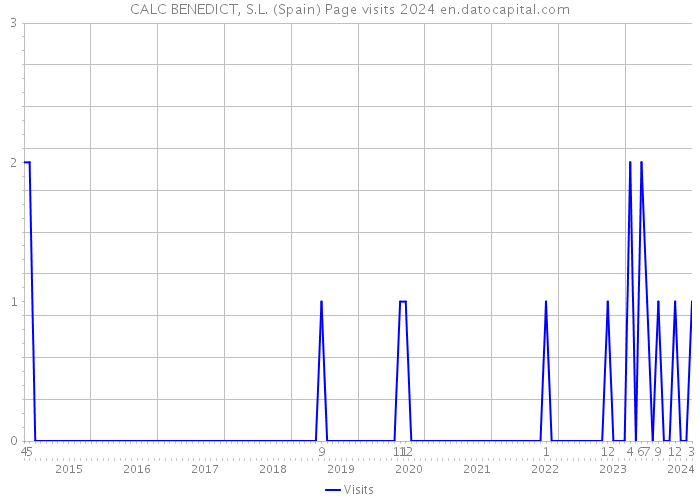 CALC BENEDICT, S.L. (Spain) Page visits 2024 