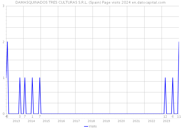 DAMASQUINADOS TRES CULTURAS S.R.L. (Spain) Page visits 2024 