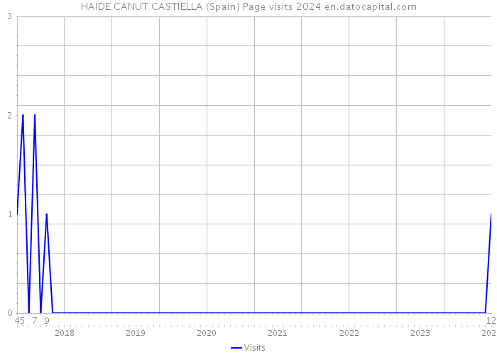 HAIDE CANUT CASTIELLA (Spain) Page visits 2024 