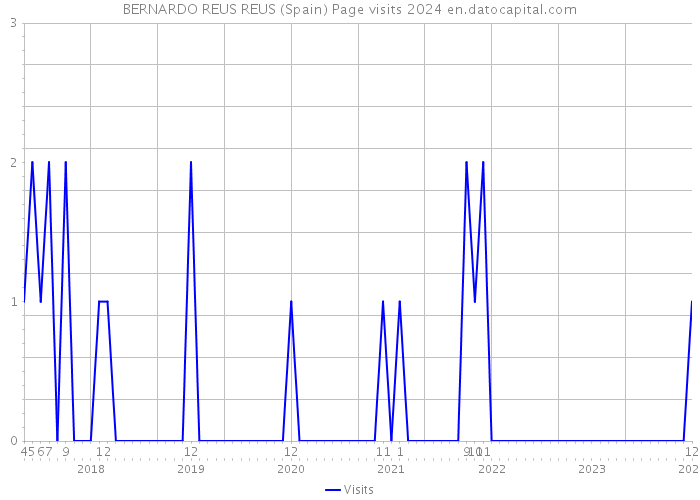 BERNARDO REUS REUS (Spain) Page visits 2024 