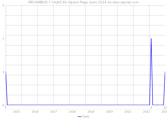 RECAMBIOS Y CAJAS SA (Spain) Page visits 2024 