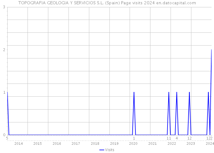 TOPOGRAFIA GEOLOGIA Y SERVICIOS S.L. (Spain) Page visits 2024 